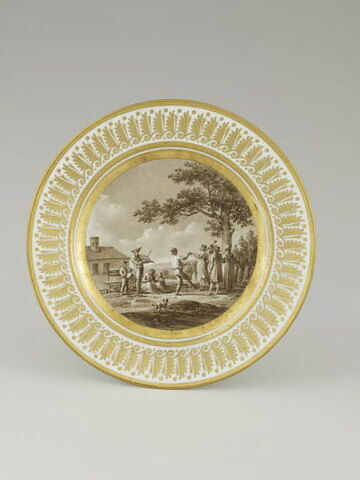 Assiette du Service Encyclopédique n° 35. Ménétrier
