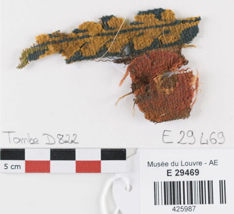 décor de textile ; fragment
