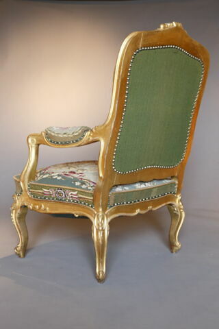 Fauteuil du salon des tapisseries de l'appartement de l'Impératrice aux Tuileries, d'un ensemble de 6 (F 574 C3 à C8), image 2/3