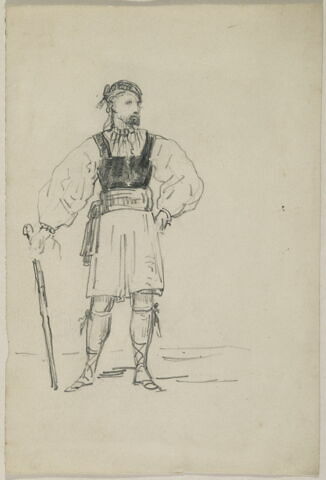 Étude d'homme en costume grec