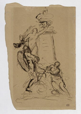 Étude pour le monument élevé en l'honneur de Delacroix dans les jardins du Luxembourg à Paris
