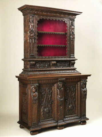 Armoire à deux corps vitrée dans sa partie supérieure, image 5/12