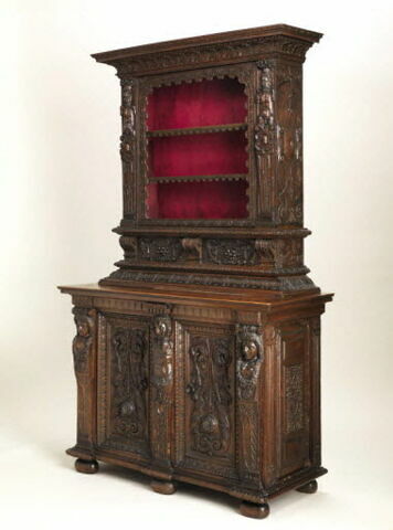 Armoire à deux corps vitrée dans sa partie supérieure, image 6/12