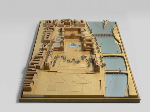 Première maquette du projet du Grand Louvre