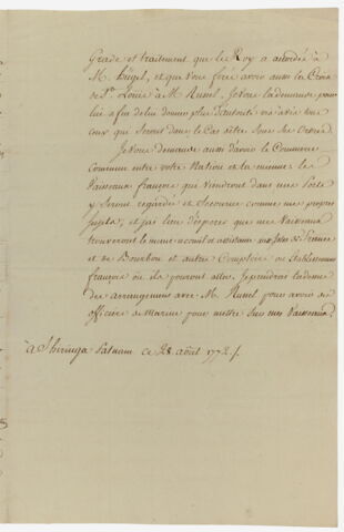 Traduction en français de la lettre du 28 août 1772, image 3/3