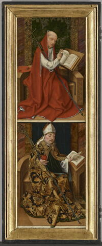 Pères de l'Eglise : Saint Jérôme (en haut) et saint Augustin (en bas)