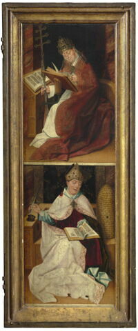 Pères de l'Eglise : Saint Grégoire (en haut) et saint Ambroise (en bas), image 3/4
