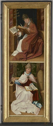 Pères de l'Eglise : Saint Grégoire (en haut) et saint Ambroise (en bas)