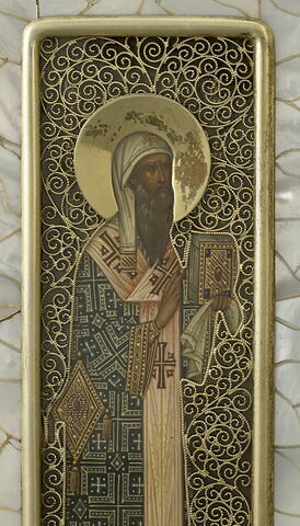 Icône en triptyque représentant saint Nicolas, sainte Alexandra et saint Alexis, image 7/9