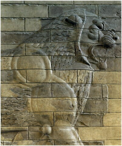 32°11’21 N – 48°15’28 E, Lion, époque achéménide, règne de Darius Ier (vers 510 avant J.-C.), Shush (Suse), Iran