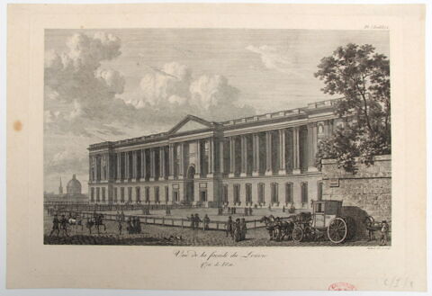 Vue de la façade du Louvre, côté de l'Est, image 2/2