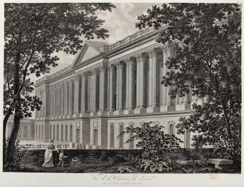 Vue de la Colonnade du Louvre / Prise du Jardin de l'hôtel d'Angivillier