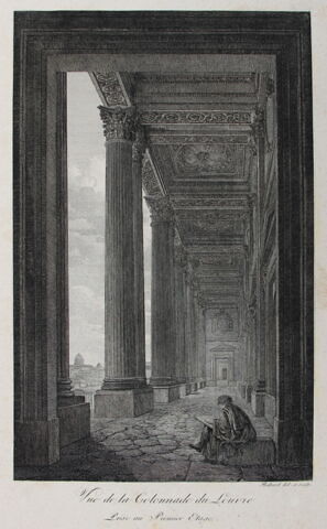 Vue de la Colonnade du Louvre / Prise au Premier Etage