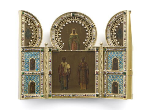 Triptyque offert par l'aristocratie saint-pétersbourgeoise à Nicolas II et Alexandra pour la naissance de la Grande-Duchesse Olga Nikolaïevna Romanova, image 3/15