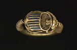 bague à chaton mobile ; bague en anneau à extrémités enroulées ; bague en anneau renflé ; scarabée, image 2/3