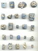 perles ; perle sphérique ; perle en tonnelet ; perle biconique ; perle rondelle ; perle fusiforme  ; incrustation, image 2/3