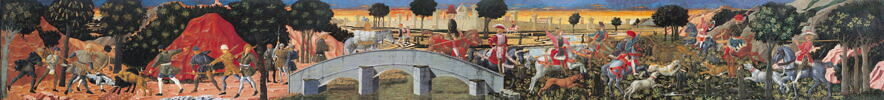 Scène de chasse (Panneau de cassone), image 1/3