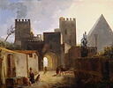 Vue de la Porte Saint-Paul à Rome, effet du matin, image 6/6