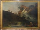 Paysage avec cascade et pêcheurs., image 1/3