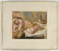 Femme couchée et un coq (dit autrefois 