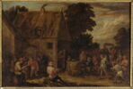 Les Joueurs de boules et fumeurs ; Fête de village, image 1/2