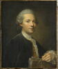 Portrait d'un artiste, dit aussi : Portrait de l'architecte Ange Jacques Gabriel, ou Portrait de Greuze lui-même de l'architecte Gabriel., image 1/2
