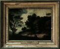 Lisière de forêt avec des hommes cheminant, image 2/2