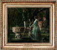 Jardin des parents du peintre à Ringsted (Danemark) avec une vieille cuve baptismale, image 2/3