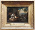Gibier près d'un arbre et chasseur sonnant de la trompe, image 2/6