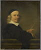 Portrait d'un mathématicien traçant une figure de géométrie, image 1/9