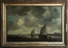 Deux grandes barques à voiles sur un fleuve et bestiaux près de la rive, image 5/5