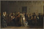 Réunion d'artistes dans l'atelier d'Isabey., image 1/5