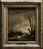 Paysage d'hiver avec moulin, patineurs et cheval attelé à un traîneau, image 3/3