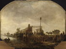 Paysage avec charrette sur une digue, image 3/4