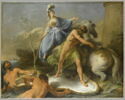 Dispute de Minerve et de Neptune pour donner un nom à la ville d'Athènes., image 1/2