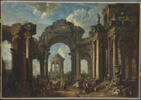 La Prédication d'un apôtre dans des ruines d'architecture d'ordre dorique, image 1/4
