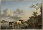 Paysage : animaux à la rivière, image 1/3