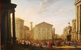 Vue d'architectures antiques avec une foule en cortège, image 5/5