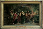 Loth et sa famille quittant Sodome, conduits par des anges, image 6/7