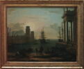 Port de mer, effet de brume (L'embarquement d'Ulysse ?), image 2/2
