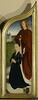 Triptyque de la famille Sedano : volet droit : Marie, épouse de Jean de Sedano, en prière avec saint Jean l'Évangéliste ; face externe : Ève, nue, image 6/11