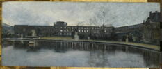 Le Palais des Tuileries après l'incendie de 1871, vu depuis le Grand Bassin du jardin, image 1/4