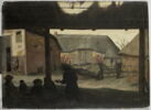 Mendiants dans une cour de ferme, par un matin d'hiver, image 1/3