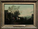 Halte de chasse à la porte d'une hôtellerie ou La Chasse aux éperviers, image 2/2