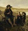 Paysage près de la ville de Rhenen : vaches au pâturage et berger jouant de la flûte, image 3/5