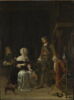 Un militaire rendant visite à une jeune femme, image 1/4