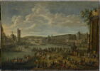 Vue du Louvre et de la tour de Nesle prise de l'île de la Cité à Paris, image 1/7