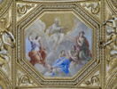 Plafond : Salle des Antonins - au centre de la voûte: la Religion et les Vertus théologales, image 3/6