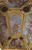 Plafond : Salle de Septime Sévère - au centre de la voûte: la Poésie et l'Histoire célébrant les exploits de Rome, image 3/4