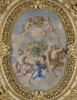 Plafond : Salon de la paix : au centre de la voûte: Allégorie du traite des Pyrénées ou La Paix fruit de la Guerre, image 10/11